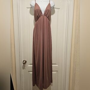 Tobi Purple Bridesmaid Dress Deep V Open Back Size Small